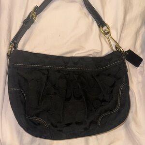 Coach Black Textured Shoulder Bag